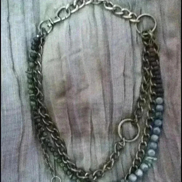 Handmade multi chain necklace - Picture 3 of 4